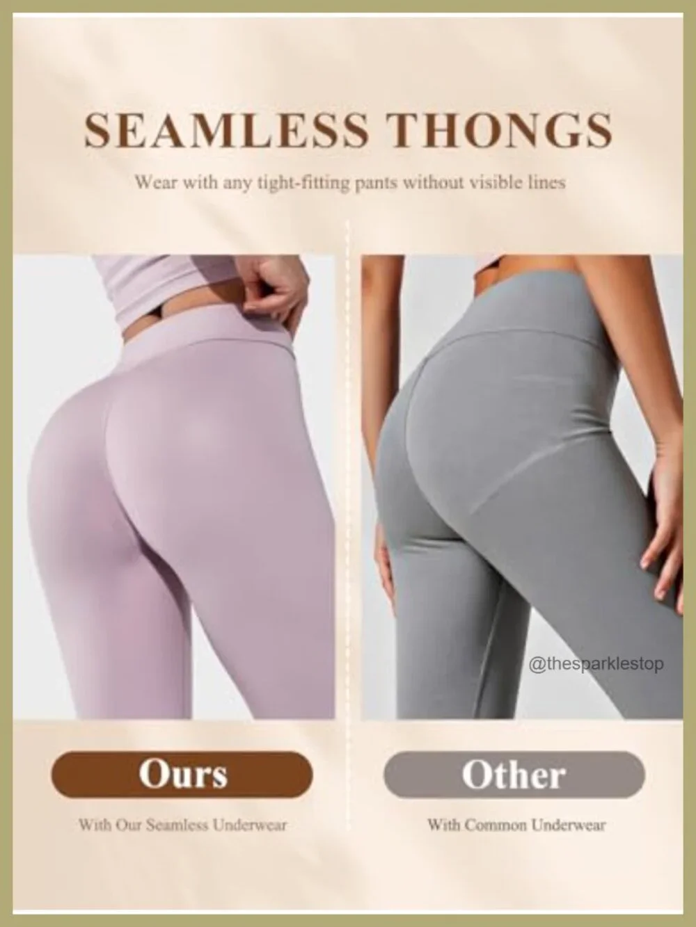 Seamless High Waisted Thongs 6 Pack No Show Breathable Yoga